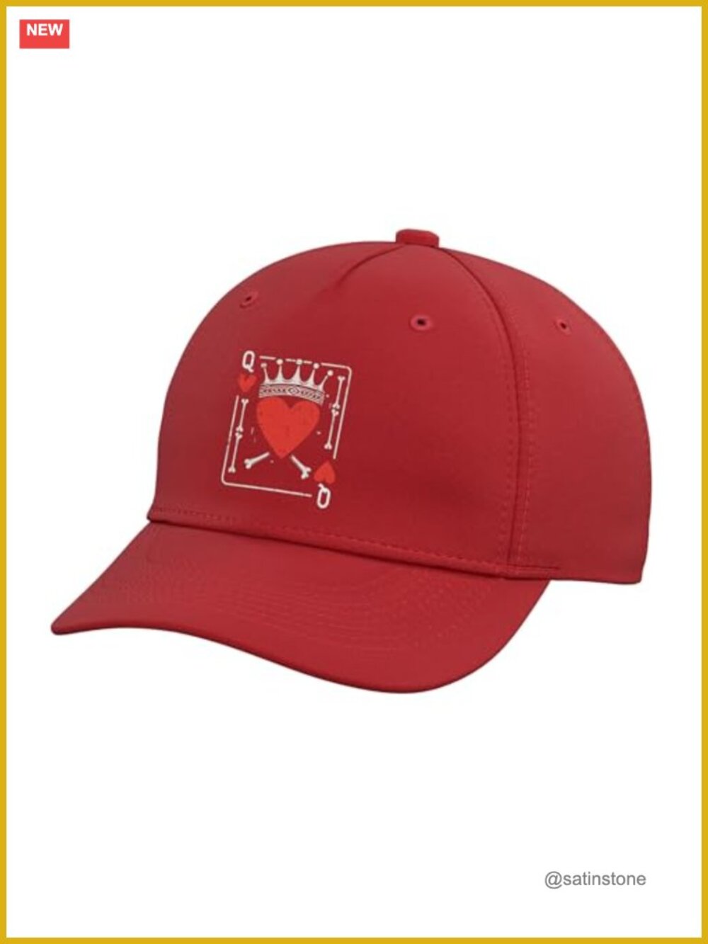 Queen of Hearts Bone Halloween Baseball Hat Adjustable